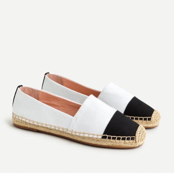 J Crew Canvas Cap-Toe Slip-On Espadrilles - Picture 1 of 7